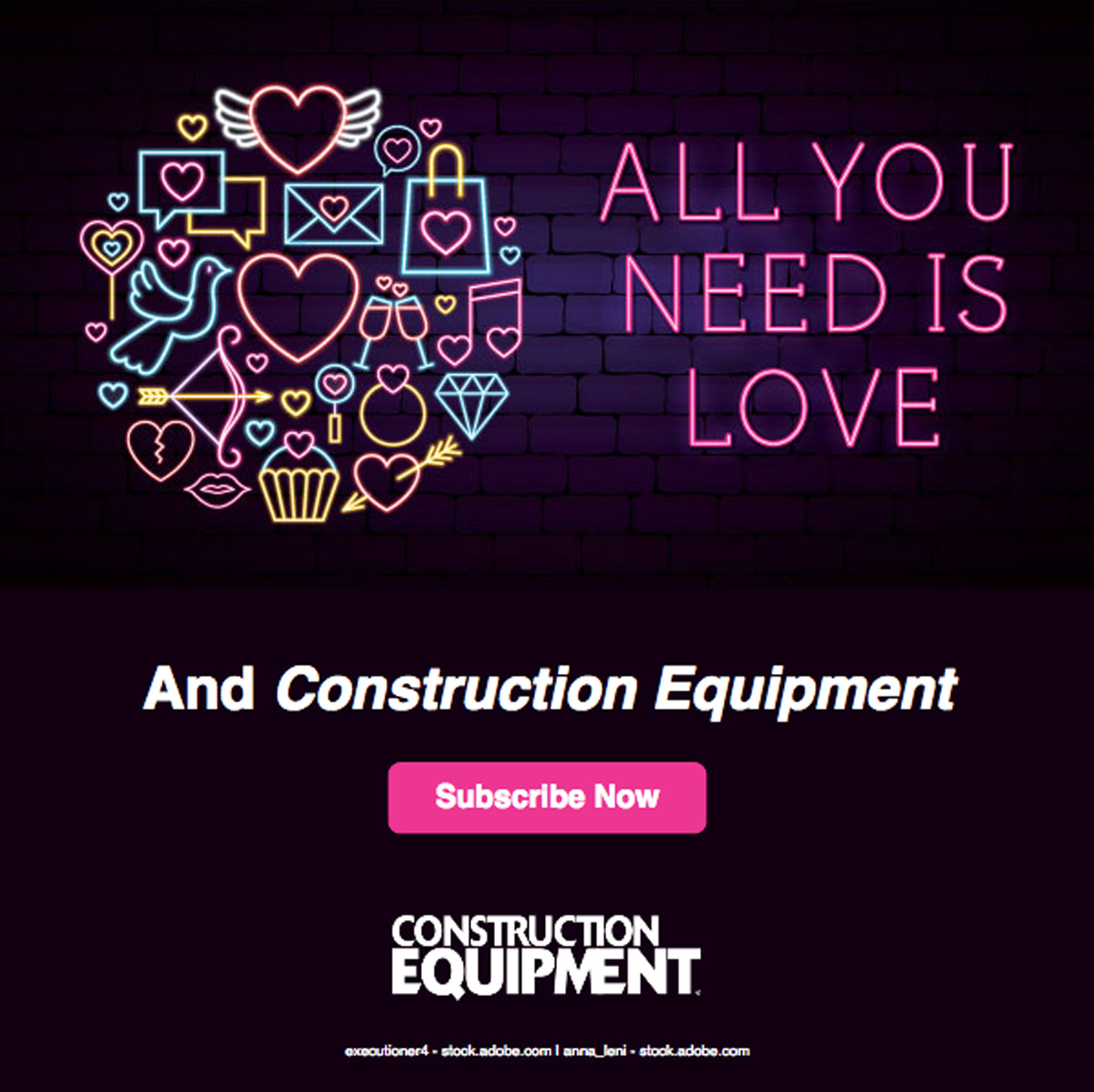 Construction Equipment Subscription Email